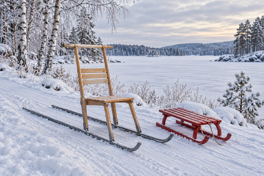 Финские санки — иллюстрация